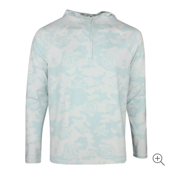 G/FORE | Shirts | Gfore 4 Zip Hoodie Camo Skull Baby Light Blue White ...
